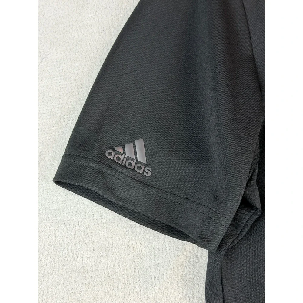 Adidas Golf Mens‎ Medium Black Short Sleeve Polo Shirt Stone Mountain Golf Club